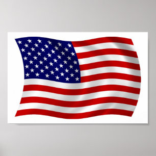 Vereinigte Staaten von Amerika (USA) Flaggenposter Poster