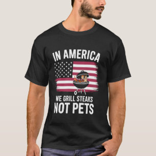 Vereinigte Steaks von Amerika Grillen Lustiger USA T-Shirt