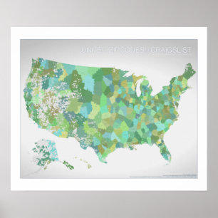 Vereinigte Zipcodes von Craigslist Poster