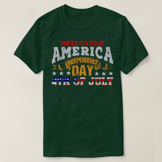 VEREINIGTER STAAT DER UNABHÄNGIGKEIT AMERIKAS T-Shirt (Design vorne)
