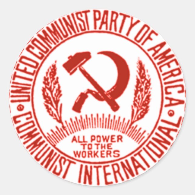 Vereinigtes kommunistisches Party Amerikas Runder Aufkleber (Vorderseite)
