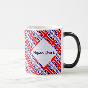 Vereinigtes Königreich Britische Flagge gekachelt Verwandlungstasse