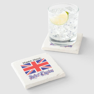 Vereinigtes Königreich Britische Flagge Schwarze P Steinuntersetzer