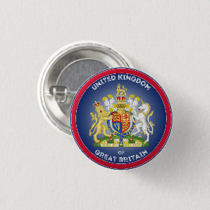 Vereinigtes Königreich Coat of Arms Circle Shape Button