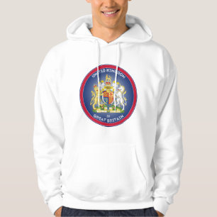 Vereinigtes Königreich Coat of Arms Circle Shape Hoodie