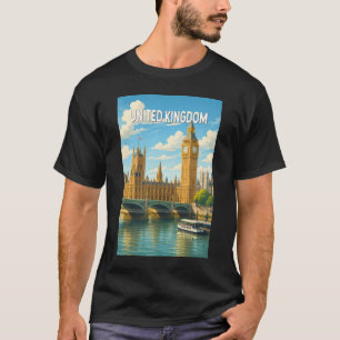 Vereinigtes Königreich Illustration Reise Kunst Vi T-Shirt