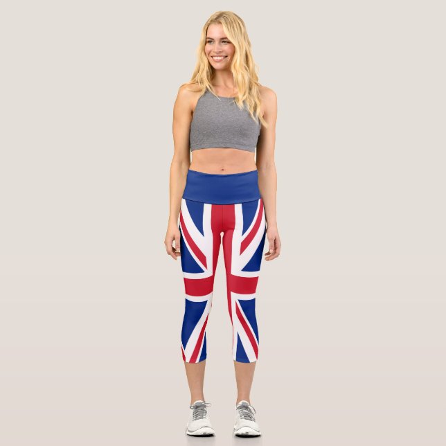 Vereinigtes Königreich Jack Flag Britische Kolonie Capri Leggings (Vorderseite)