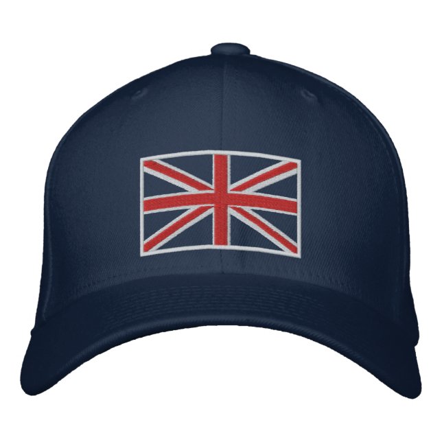 Vereinigtes Königreich Jack Flag Hat (blau) Bestickte Kappe (Vorderseite)