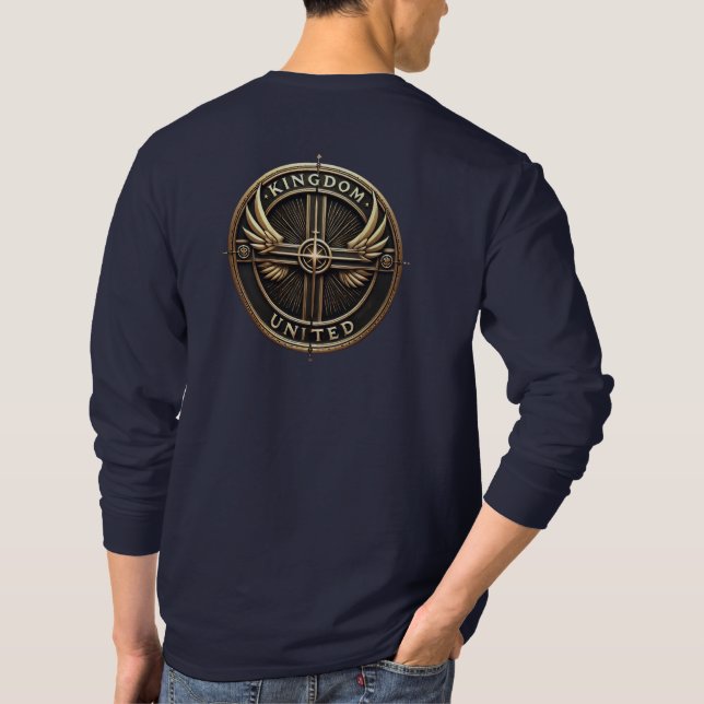Vereinigtes Königreich - Long Sleeve Black T - Shi T-Shirt (Rückseite)