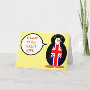 Vereinigtes Königreich Ms. Penguin spricht Dankeskarte