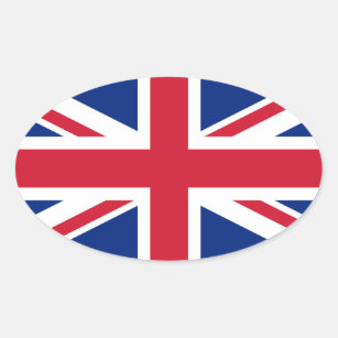 Vereinigtes Königreich* Oval-Aufkleber für Flaggen Ovaler Aufkleber