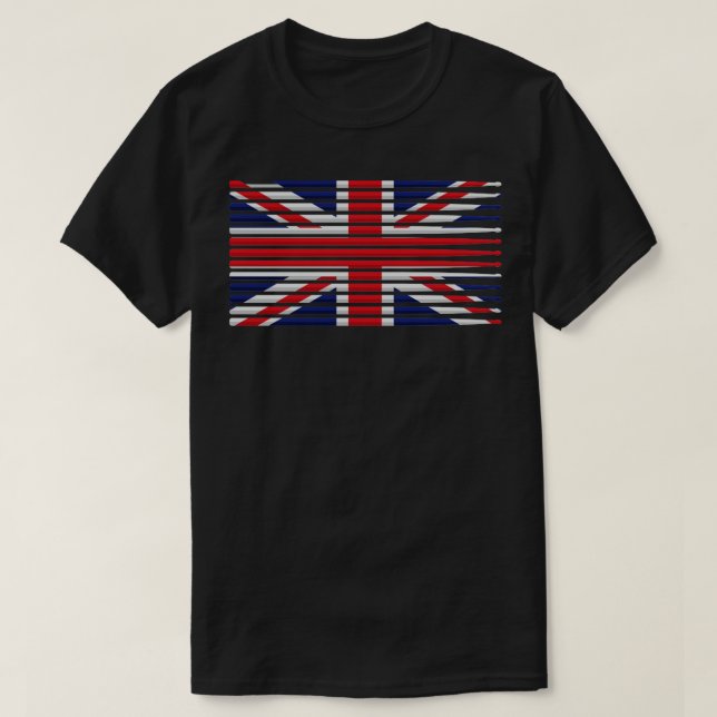 Vereinigtes Königreich Patriotic UK Flag Drumstick T-Shirt (Design vorne)