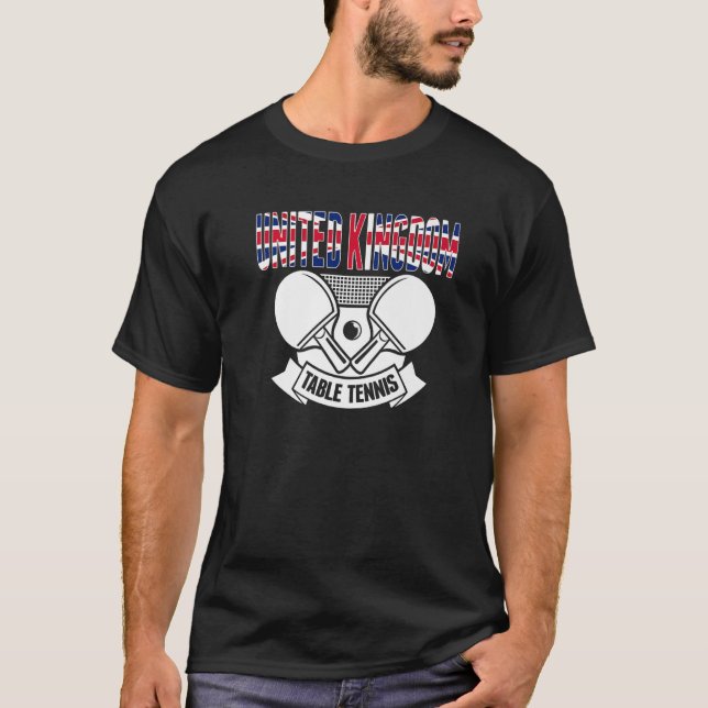 Vereinigtes Königreich Ping Pong UK Table Tennis S T-Shirt (Vorderseite)