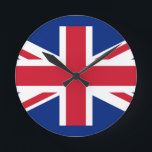 Vereinigtes Königreich Runde Wanduhr<br><div class="desc">Flagge des Vereinigten Königreichs. Völlig kundengerecht.</div>