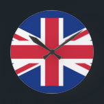 Vereinigtes Königreich Runde Wanduhr<br><div class="desc">Flagge des Vereinigten Königreichs. Völlig kundengerecht.</div>