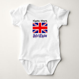 Vereinigtes Königreich und Britische Flagge mit Ih Baby Strampler