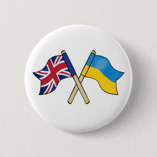 Vereinigtes Königreich und Ukraine Freundschaft Button
