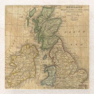 Vereinigtes Königreich von England, von Schottlan Glasuntersetzer