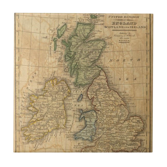 Vereinigtes Königreich von England, von Schottland Fliese (Vorderseite)