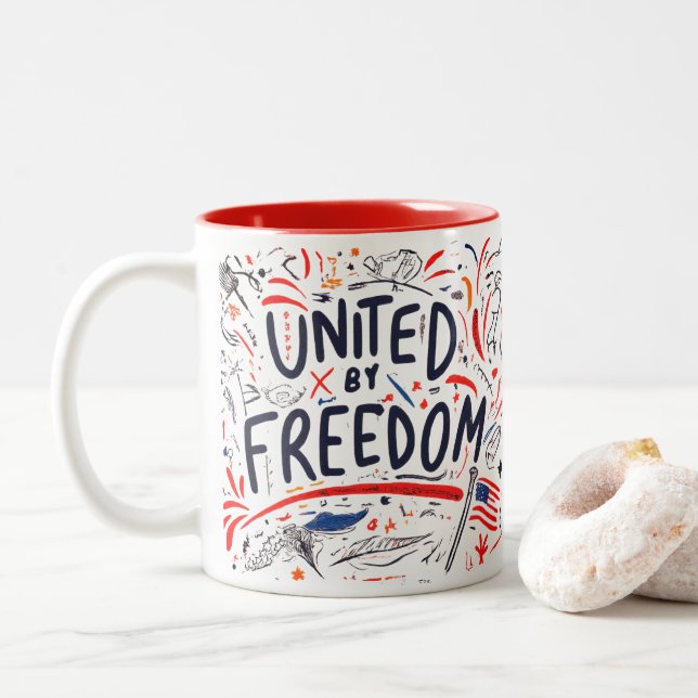 Vereinigtes Königreich Zweifarbige Tasse (Mit Donut)