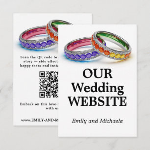 🌈 Vereint im Stolz – Hochzeitswebsite Begleitkarte