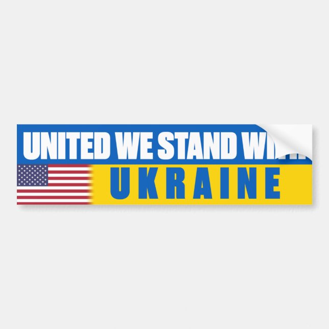 Vereint mit der Ukraine Autoaufkleber (Vorne)