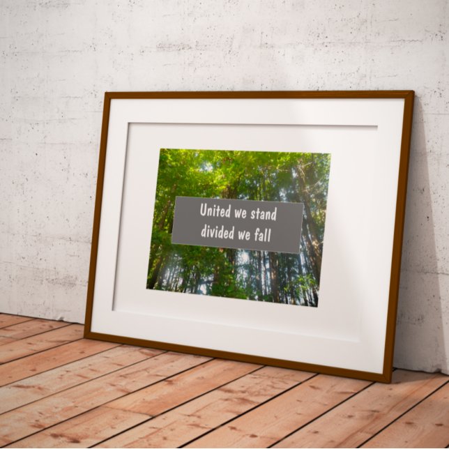 Vereint sind wir gespalten, wir fallen sprichwörtl poster (Von Creator hochgeladen)