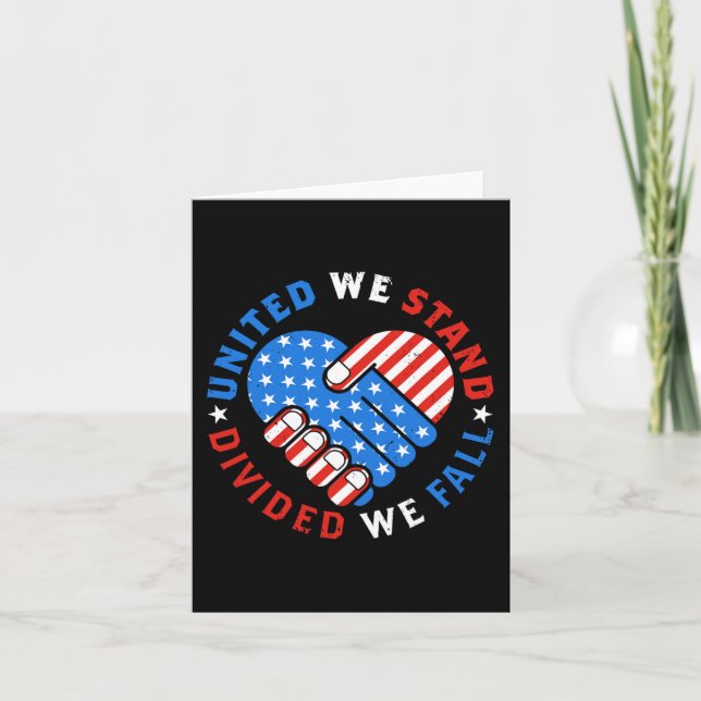 Vereint sind wir gespalten Wir fallen US-amerikani Karte (Vorderseite)