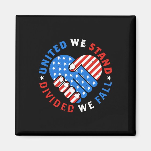 Vereint sind wir gespalten Wir fallen US-amerikani Magnet (Vorne)