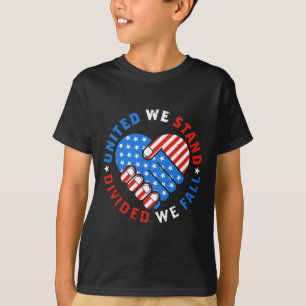 Vereint sind wir gespalten Wir fallen US-amerikani T-Shirt