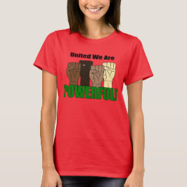 Vereint sind wir mächtige Fausten, die Protest aus T-Shirt