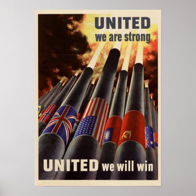 Vereint sind wir stark vereint, wir werden gewinne poster (Vorne)