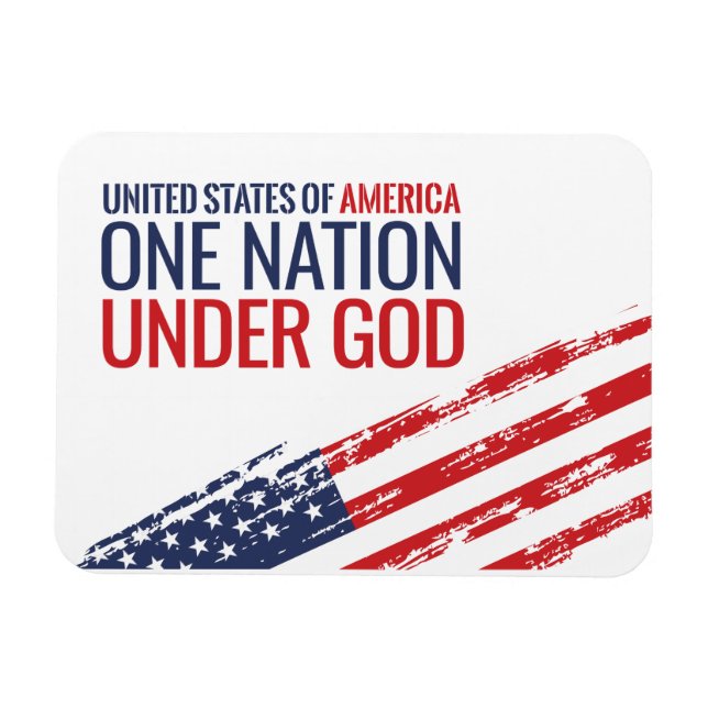 vereint Staaten eine Nation unter Gottes Zeichen Magnet (Horizontal)