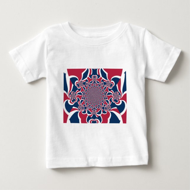 Vereinte Farben: Farbenfrohe globale Muster Baby T-shirt (Vorderseite)