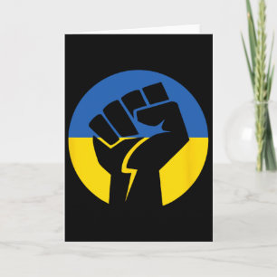 Vereinte Solidarität mit der Ukraine genannt Fist  Karte