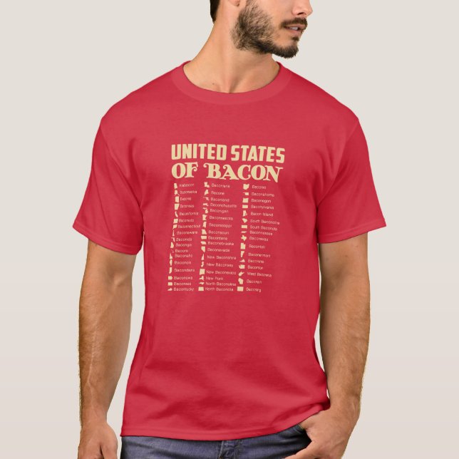 Vereinte Staaten von Bacon - Funny T-Shirt (Vorderseite)