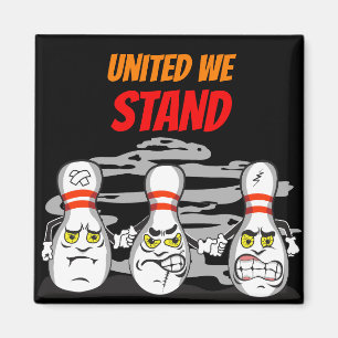 Vereinte Wir stehen, Bowling Buttone, Schwarz Magnet