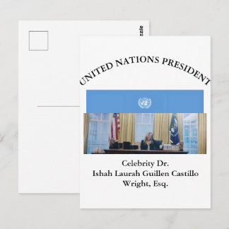 #VEREINTENATIONENPRÄSIDENT DR. #LAURAHCASTILLOS ES POSTKARTE