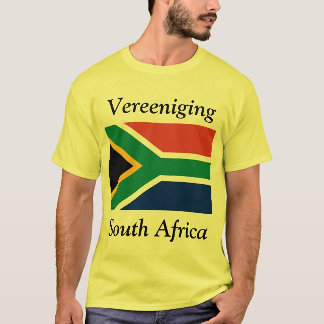 Vereniging, Südafrika mit südafrikanischer Flagge T-Shirt (Vorderseite)