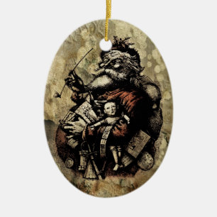 Verfallene viktorianische Sankt Keramik Ornament