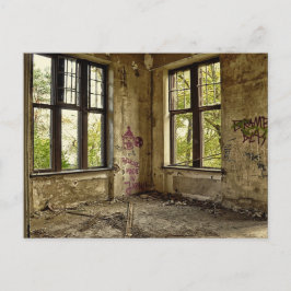 Verfallene Villa Verfall über die Zeit Postkarte