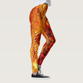 Verfärbt auf Korallenkarnivalmaske Leggings