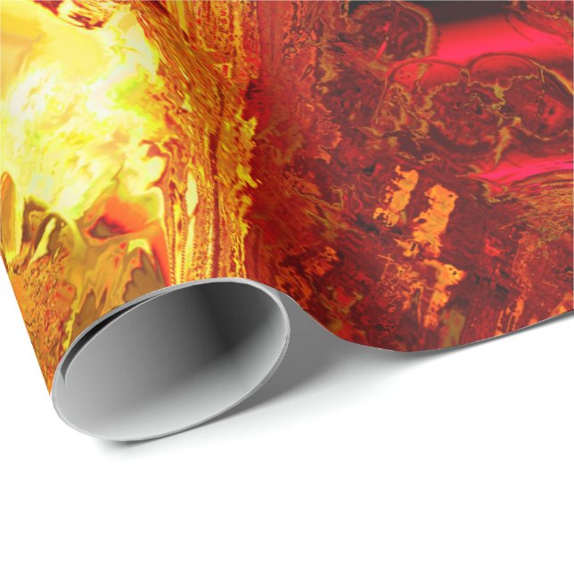 Verfärbt bis rötlich-orange Karnevalmaske Geschenkpapier (Rolleneckpunkt)