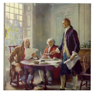 Verfassen der Unabhängigkeitserklärung 1776 Fliese