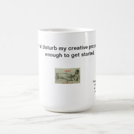 Verfasser an der Arbeits-Tasse Kaffeetasse