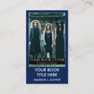 Verfasser-Autorn-Bucheinband blau oder Visitenkarte