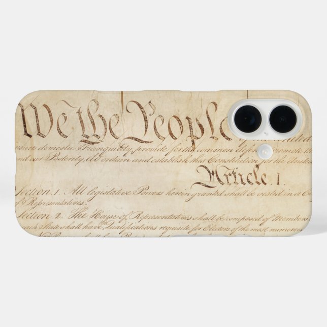 Verfassung der Staaten, Wir, das Volk iPhone 16 Hülle (Rückseite (Horizontal))