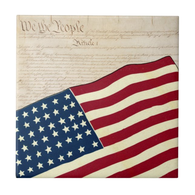 Verfassung der Vereinigten Staaten, amerikanische  Fliese (Vorderseite)