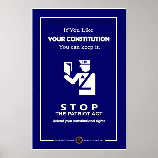 Verfassung der Vereinigten Staaten Poster (Vorne)