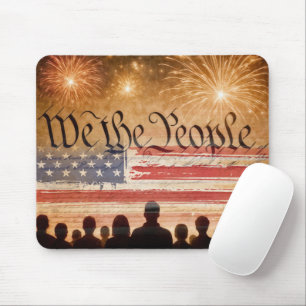 Verfassung der Vereinten Staaten mit Feuerwerken u Mousepad
